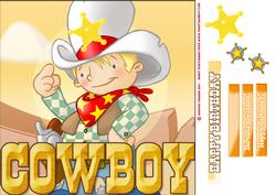 Cute Cowboy 8x8 Card