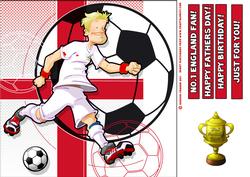Football Dude England 8x8 Card