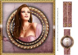 Art Deco Pearl Cameo 8x8 (pink)