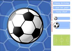 Football Blue 8x8 Card