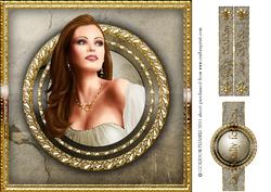 Art Deco Pearl Cameo 8x8 (silver)