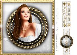 Art Deco Pearl Cameo 8x8 (white)