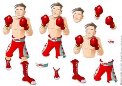 Boxer Dude Decoupage Sheet