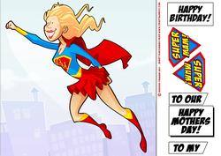 Supermum (red) 8x8 Quick Card
