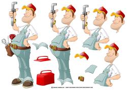 Plumber Dude Decoupage Sheet