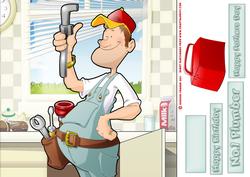 Plumber Dude 8x8 Quick Card