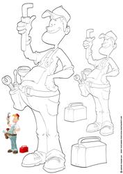 Plumber Dude Digi Stamp