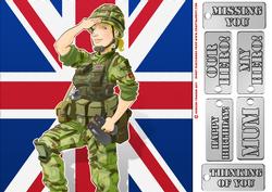 British Army Lady 8x8 Quick Card