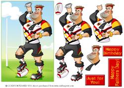 Rugby Dude: Black,red,yellow