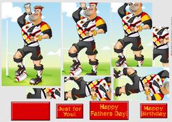 Rugby Dude: Black,red,yellow Pyramid