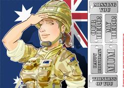 Australian Army Lady 8x8 Quick Card