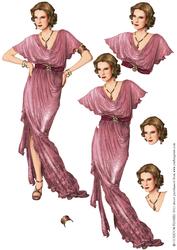 Art Deco Lady Elise (pink) Decoupage