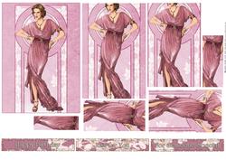 Art Deco Lady Elise (pink) Pyramid
