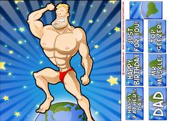 Muscleman Dude 8x8 Quick Card