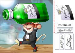 Gin Mouse! 8x8 Quick Card