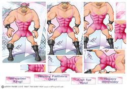 Wrestler Dude (pink) Pyramid