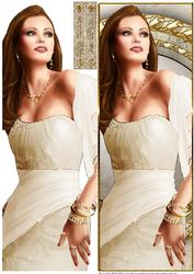 Art Deco Lady Pearl Large Dl (cream)