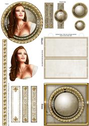 Art Deco Lady Pearl (silver) Mini Easel