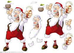 Santa Celebrates! Decoupage Sheet
