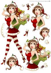 Mrs Claus Decoupage Sheet