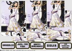 White and Gold Music Girl Pyramid