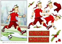 Christmas Football Dude Plain Red