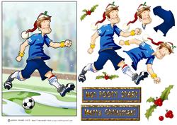 Christmas Football Dude Royal Blue