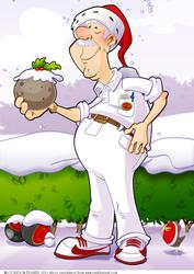 Christmas Bowling Dude A4