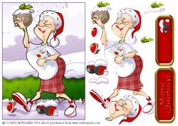 Christmas Bowling Lady