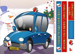 Christmas Driving Test 8x8 Quick Card