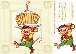 Candle Mouse 8x8 Card