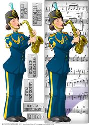 Saxophone Army Lady Large Dl