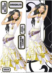 White and Gold Girl Large Dl