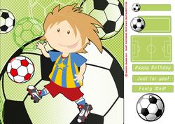 Football/soccer Boy 8x8 Quick Card