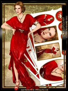 Art Deco Lady Elise Kit Red