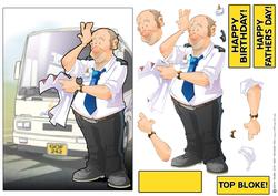 Bus Driver Dude (white)
