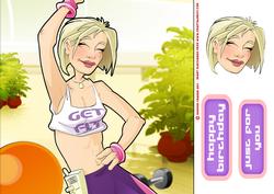 Get Fit Lady 8x8 Card