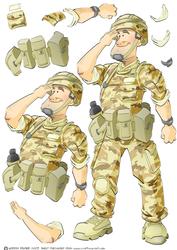 Army Dude Decoupage Sheet