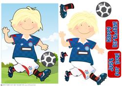Mini Dude Footballer Blue and Red