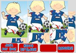 Mini Dude Footballer Blue and Red Pyramid