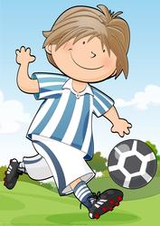 Mini Dude Footballer Blue A4