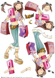 Shopaholic Decoupage Sheet
