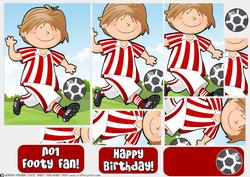 Mini Dude Footballer Red Strip Pyramid