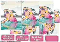 Cute Swimmer Girl Pyramid