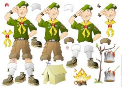 Cub/scout Dude Yellow Decoupage Sheet.