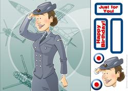 Raf Lady 8x8 Quick Card