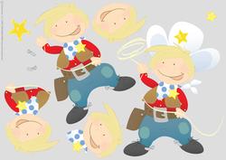 Cute Cowboy Mini Dude Decoupage Sheet