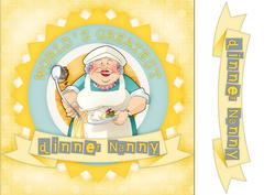 Dinner Nanny Shabby Chic 8x8