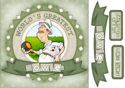 Bowling Dude Shabby Chic 8x8