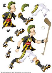 Hurling Dude Decoupage Sheet